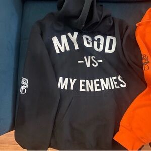 My God Vs My Enemies Hooded Sweatshirt (Black)